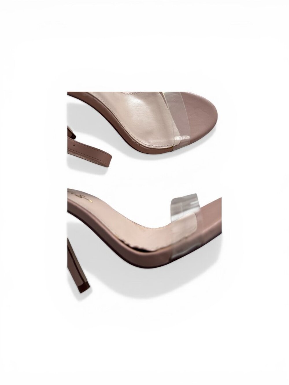 Lulus Nude Clear Strap Stiletto Heels - Picture 5 of 7
